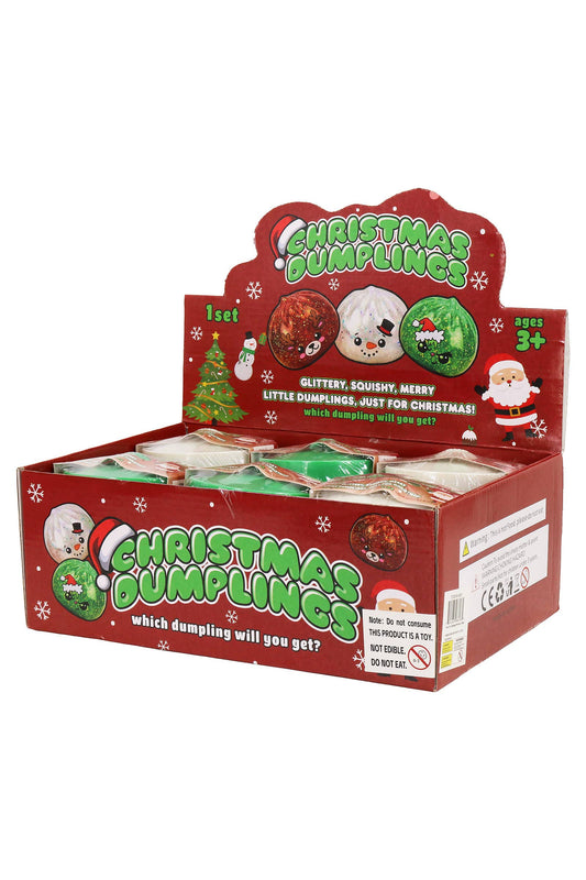 Christmas Metallic Glitter Dumpling Jelly Slime TPR Squishy: ASSORTED / ONE SIZE