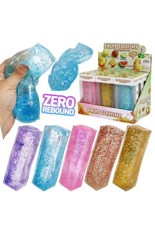Glittery Butter Coconut Oil Jelly Zero Rebound Squishy: ASSORTED / ONE SIZE