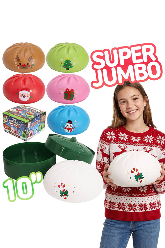 10 Inch SUPER JUMBO Christmas Dumpling Slime Filled Squishy: ASSORTED / ONE SIZE