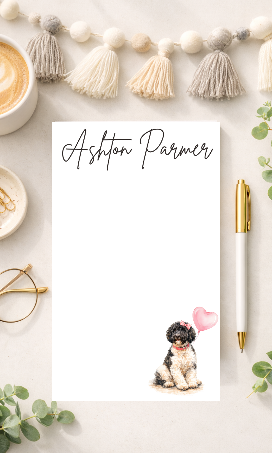 Custom Watercolor Pet Notepads