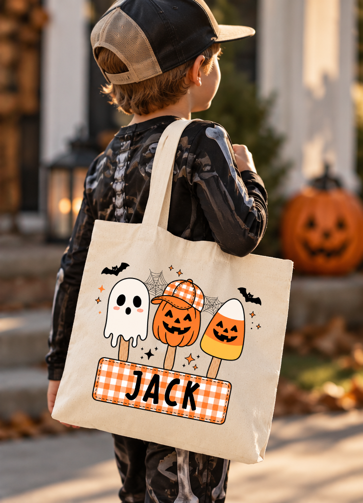 Personalized popsicle bag (ghost, pumpkin, candy corn)