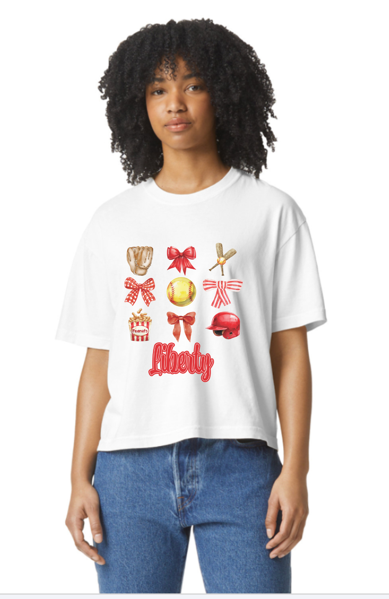 Softball & Bows Custom Tee